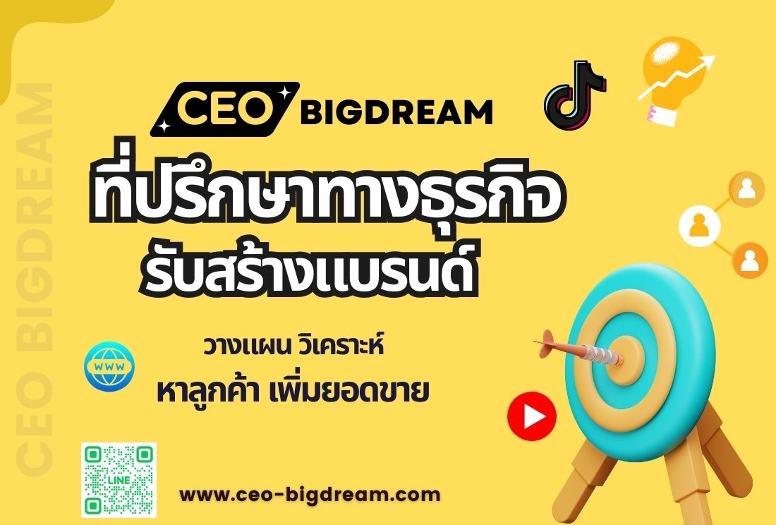 CEO Bigdream ที่ปรึกษาการตลาดออนไลน์ครบวงจร